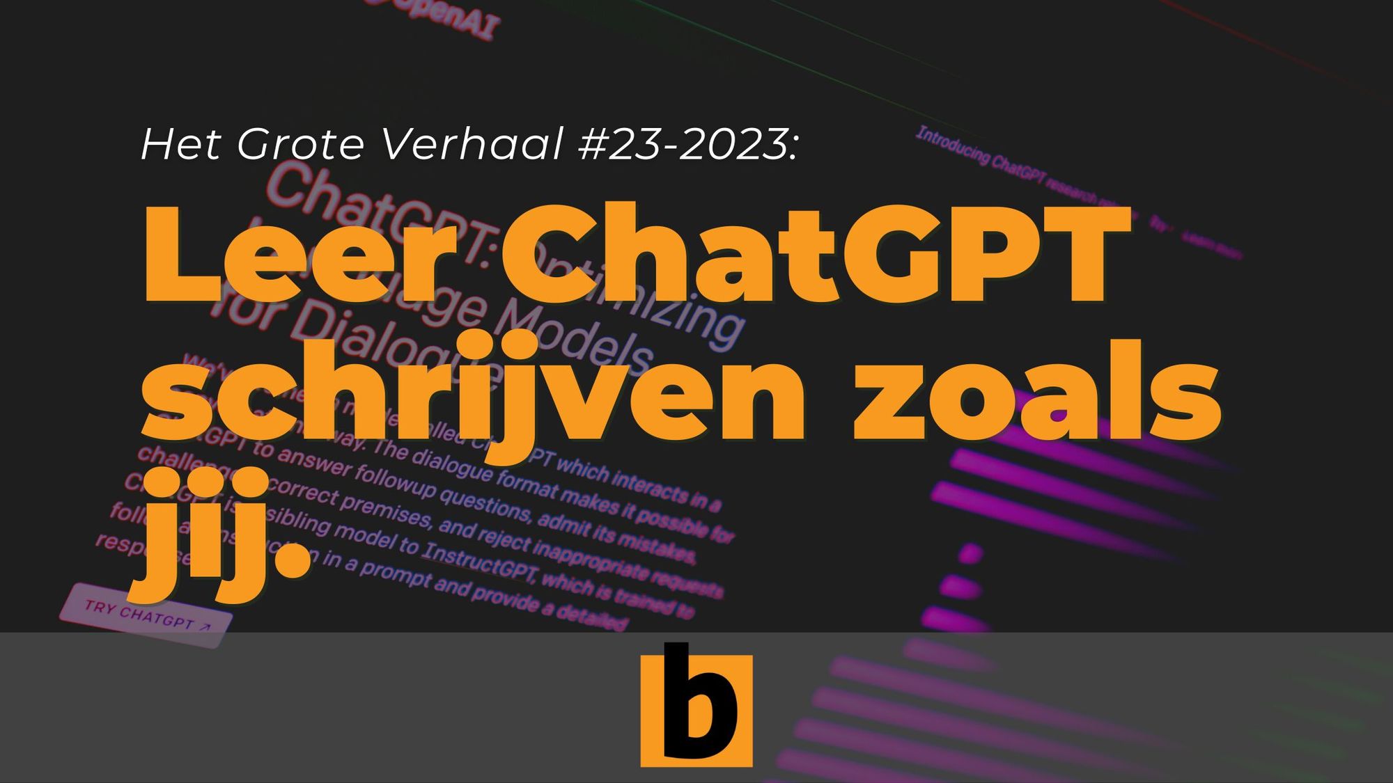 Laat ChatGPT schrijven zoals jij